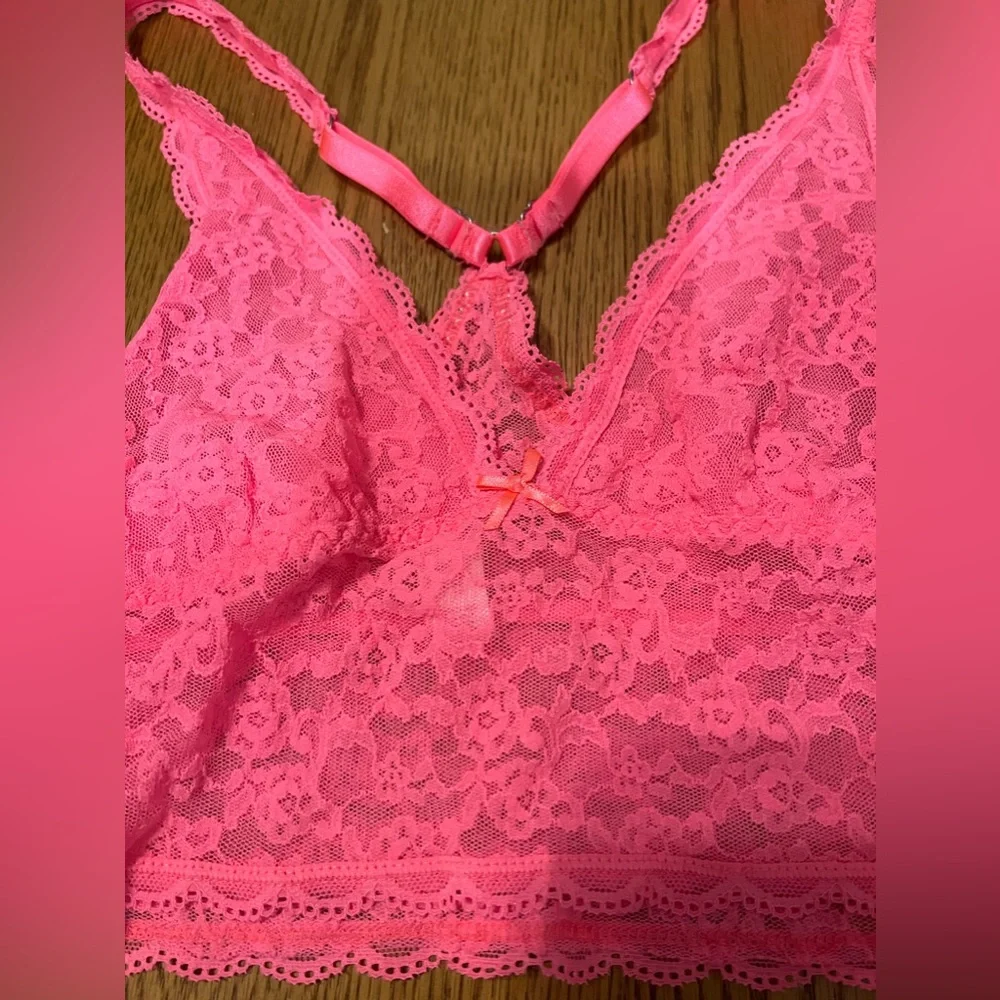 Victoria's Secret Neon Pink Lace Bralette